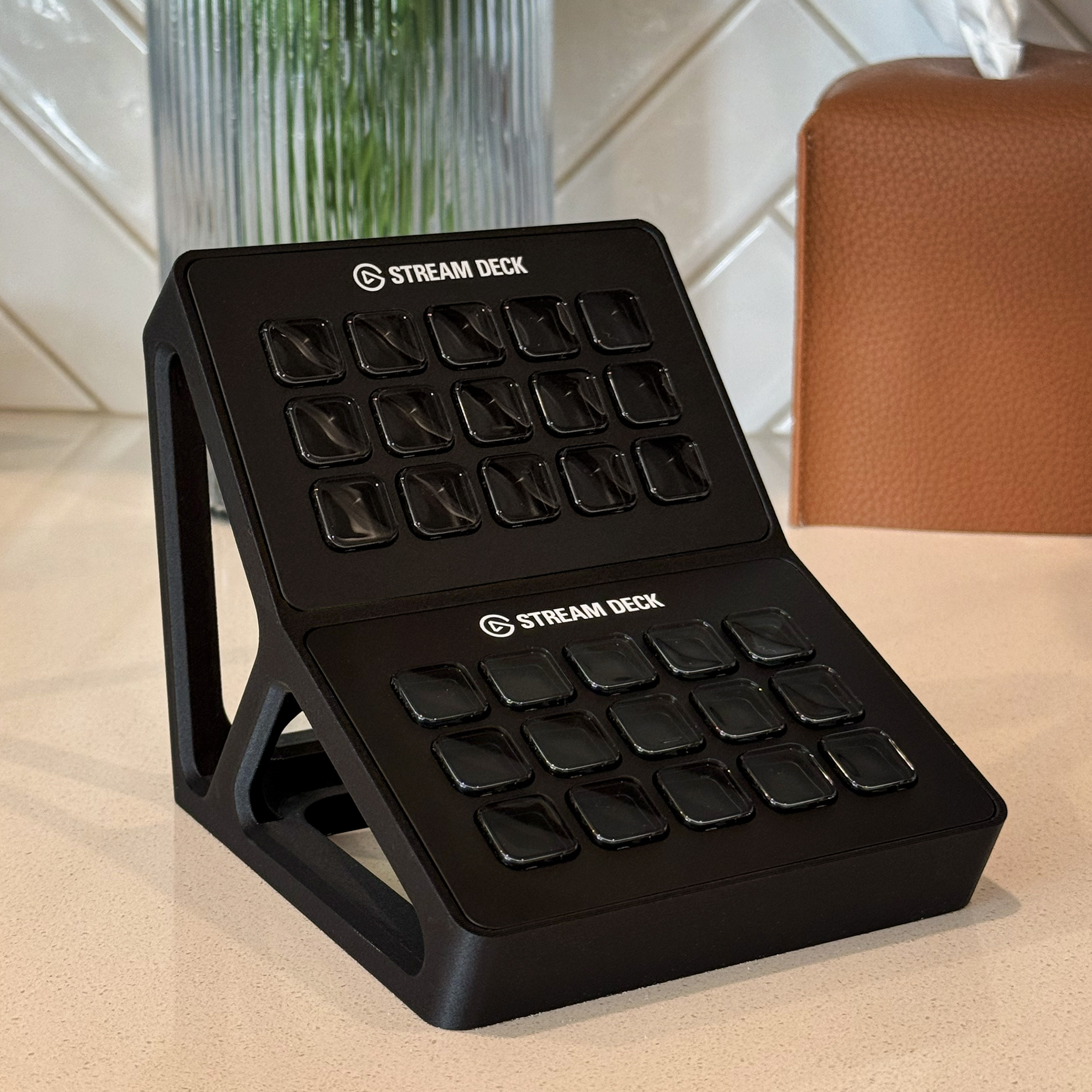 Dual Stream Deck Stand — Vertical 15-Key